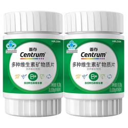 善存 绿宝瓶多种复合维生素B族锌硒镁B1B2B6B12叶酸多维元素片60粒*2