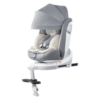 贝倍适 BAYBETSS儿童座椅汽车0-4-12岁婴儿宝宝车载i-Size认证可坐躺智能通风 铂灰色（支撑腿+脚踏+颈枕+阳蓬）