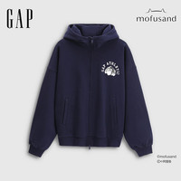 盖璞【mofusand 猫福珊迪联名】女装2025秋季新款抓绒卫衣853948 粉色 L (170/92A) 亚洲尺码