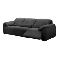 乐至宝LAZBOY零靠墙电动功能布艺沙发客厅家用节省空间象语湾688Y 经典黑-2.67米-三人位左电动-30天