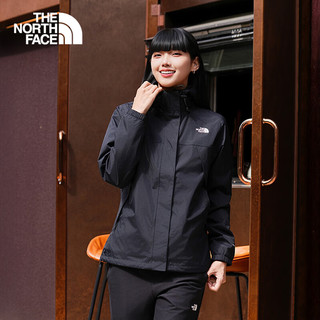THE NORTH FACE 北面 三合一冲锋衣女抓绒内胆 防风防水吸湿排汗 防勾丝 宇宙黑 L