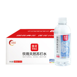 莲花 1983天然苏打水400ml*24瓶弱碱性水小分子饮用水无糖无汽