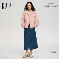 盖璞【mofusand 猫福珊迪联名】女装2025秋季抓绒卫衣853948 粉色 XS (155/80A) 亚洲尺码