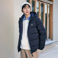 阿迪达斯 600蓬休闲保暖鸭绒 男士连帽羽绒服