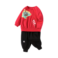 巴拉巴拉宝宝套装婴儿春装2024款拜年服运动套装两件套可爱加绒