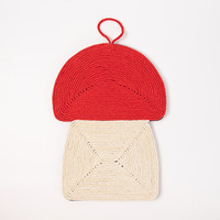 嗨翻鸭 剑麻猫抓板不掉屑贴墙耐磨超大猫抓垫圆形麻绳猫咪磨爪器猫玩具 蘑菇