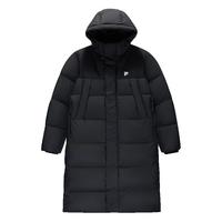 FILA FUSION斐乐潮牌款长款羽绒服2025冬季保暖连帽外套