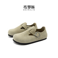 布萝琳 全包软木勃肯鞋 灰色反绒牛皮