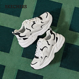  SKECHERS/斯凯奇 透气软底 男士运动鞋  白色/黑色/银色/WBKS 41