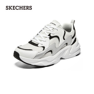  SKECHERS/斯凯奇 透气软底 男士运动鞋  白色/黑色/银色/WBKS 41