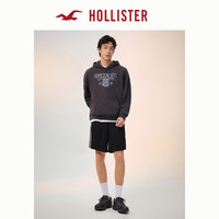 Hollister25秋冬抓绒印花连帽卫衣男装女装322-5196