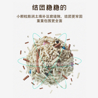 怪兽村MonsterV原味膨润土豆腐混合猫砂结团牢固吸水用量省猫咪用品猫砂 【混合型猫砂】1袋装 2.4KG*1