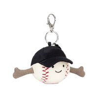 邦尼兔 jELLYCAT英国高端毛绒玩具 趣味运动棒球包包挂饰12cm 