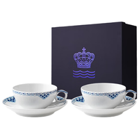 RoyalCopenhagen皇家哥本哈根公主蓝 - 2杯2碟（茶杯碟）下午茶陶瓷茶具套装