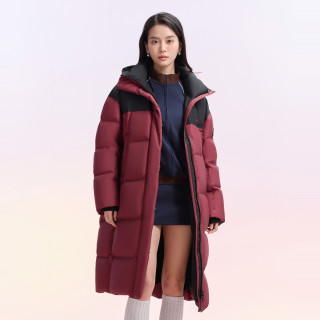 波司登 撞色中长款羽绒服