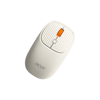 宏碁（acer）无线鼠标蓝牙双模充电办公商务静音便携人体工学适用于惠普华硕华为笔记本电脑男女生通用 暖白色-2.4G无线蓝牙双模【可充电+轻音按键】