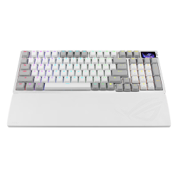 华硕 热插拔 机械键盘  月耀白 磁轴 RGB