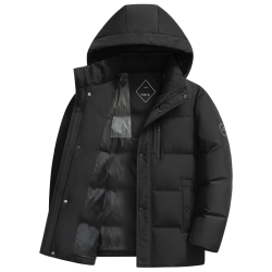 雪中飞 加厚保暖 男士羽绒服 可脱卸帽  2XL