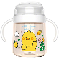 葆氏嘬口杯宝宝学饮杯婴儿喝水杯1岁嘬饮唇控喝奶直饮敞口杯子水壶 360°唇控嘬口杯【PPSU材质】