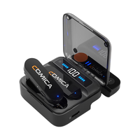 科唛（COMICA） Vimo S无线麦克风领夹麦克风小蜜蜂一拖二采访户外直播降噪录音手机收音麦 苹果一拖二黑色