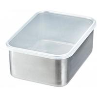 霜山SHIMOYAMA304不锈钢保鲜盒冰箱收纳盒冷藏冷冻食物储物盒分装盒速冻盒 【适合存放牛排类】深型M-1800ml