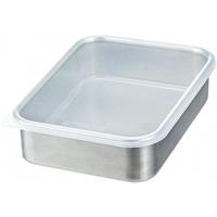 霜山SHIMOYAMA304不锈钢保鲜盒冰箱收纳盒冷藏冷冻食物储物盒分装盒速冻盒 【适合存放小排类】浅型M-1100ml