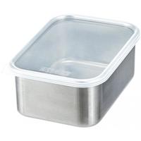 霜山SHIMOYAMA304不锈钢保鲜盒冰箱收纳盒冷藏冷冻食物储物盒分装盒速冻盒 【适合存放肉类】深型S-1000ml