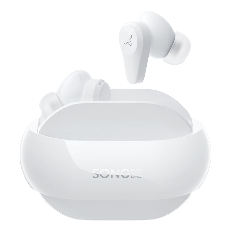 SONGX SX12 6麦混合ANC主动降噪 白色 蓝牙耳机