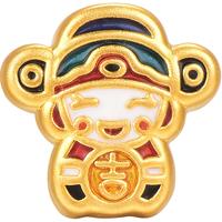 明牌珠宝 【唯品会专款】足金硬金财神串珠转运珠 黄金吉财神手串