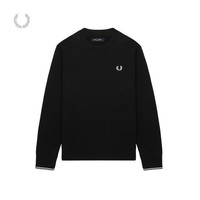 移动端：FRED PERRY 男士休闲卫衣2025秋冬宽松圆领套头麦穗刺绣上衣M7535