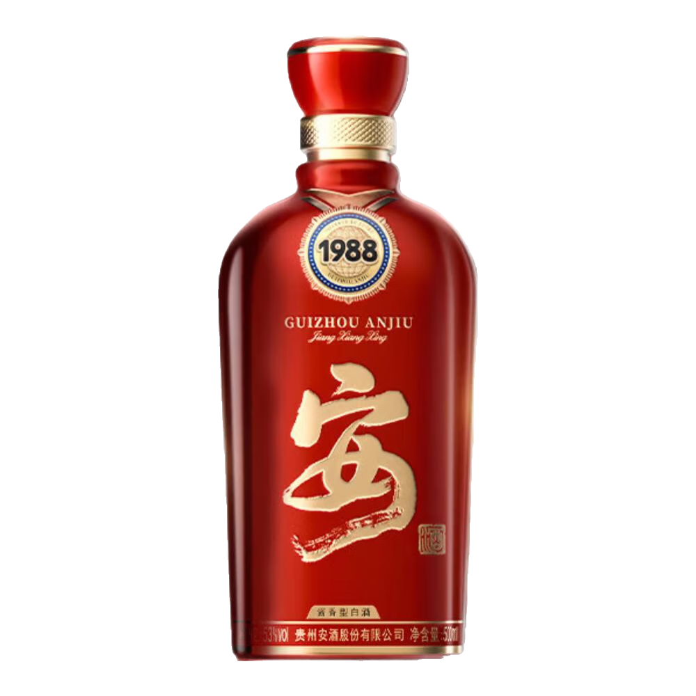  贵州安酒 纪年酒 1988 酱香型白酒  盒装 53%vol 500mL