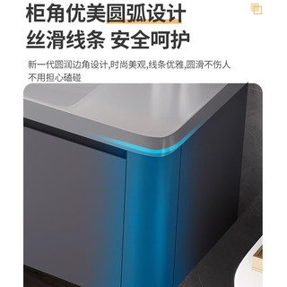 艺乐雅（YILEYA）卫浴肤感一体盆智能镜柜浴室柜卫生间洗漱台洗手洗脸盆柜组合 80CM智能镜柜丨肤感一体盆丨钜惠