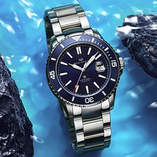 PLUS会员：海鸥 海洋系列 男士自动机械表 潜水表 1523蓝盘