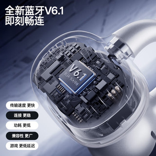 漫步者 Halo Clip 耳夹式蓝牙耳机 RGB灯效 破界黑