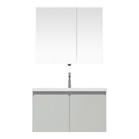 箭牌（ARROW）青柠洗脸盆卫生间洗手盆洗漱台陶瓷一体盆智能浴室柜组合QN90 【E0感应氛围智能除雾】90cm