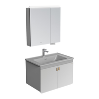 九牧(JOMOO)浴室柜洗手盆柜组合陶瓷一体盆卫生间洗漱台洗脸盆不含龙头D2252 智能 雾灰肤感瓷盆 80cm