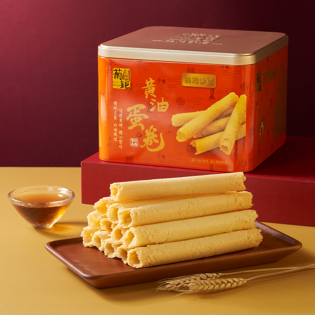  葡钜 黄油鸡饼干 蛋卷酥  礼盒装、罐装 528.0g 1盒