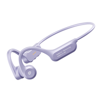  aigo/爱国者 IP68级防水 骨传导运动蓝牙耳机  有线充电 紫色 USB-A