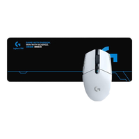  logitech/罗技 宏程 无线鼠标+游戏大桌垫  白色