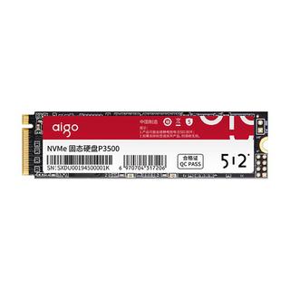 aigo 爱国者 P3500 NVMe M.2 固态硬盘 512GB（PCI-E4.0）