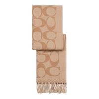 Coach蔻驰羊绒毛围巾秋冬老花印花经典百搭奢侈羊毛保暖