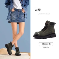 骆驼山越马丁靴女鞋2025秋季户外英伦工装登山增高大黄靴子女 39