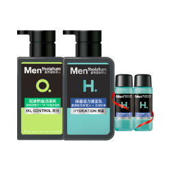 曼秀雷敦 男士控油保湿双效早晚洁面控油补水深层清洁300ml