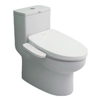 美标智能马桶e洁韵盖板双冲节水坐便器多功能小户型智能马桶1858+7F1S 即热纤薄款智能马桶 305坑距 290-390mm适用