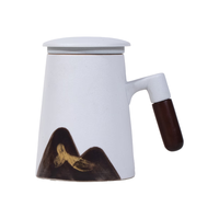 敦煌研究院 山水饮敦煌泡茶杯 博物馆文创礼品商务家用送长辈陶瓷防烫设计 山水饮·敦煌泡茶杯套装（