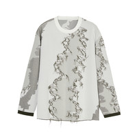 速写奥莱outlets男装2022春季复古针织衫时尚宽松套头9MB332640 100本白 S