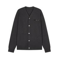 速写男装春秋休闲珠绣开衫针织毛衫复古时尚设计感潮流简约