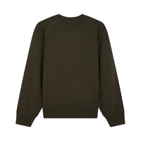 速写男装秋冬休闲宽松毛衫羊毛打底简约圆领套头长袖上衣 313军绿 XL