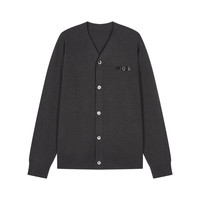 速写男装春秋休闲珠绣开衫针织毛衫复古时尚设计感潮流简约 023铁灰 M