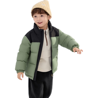 巴拉巴拉儿童羽绒服款冬季男童女童外套拼色24107210 黑绿色调00494 120